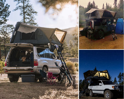 OVS HD Bushveld 4 - Cantilever Hard Shell Roof Top Tent4 Person, Grey Body & Green Rainfly by OVS
