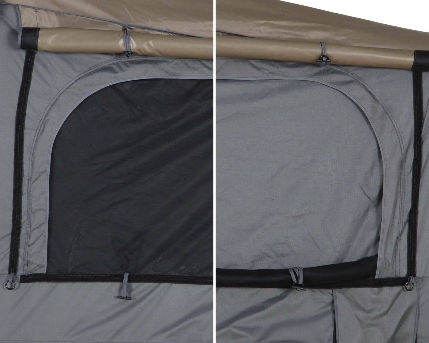 OVS HD Bushveld 4 - Cantilever Hard Shell Roof Top Tent4 Person, Grey Body & Green Rainfly by OVS