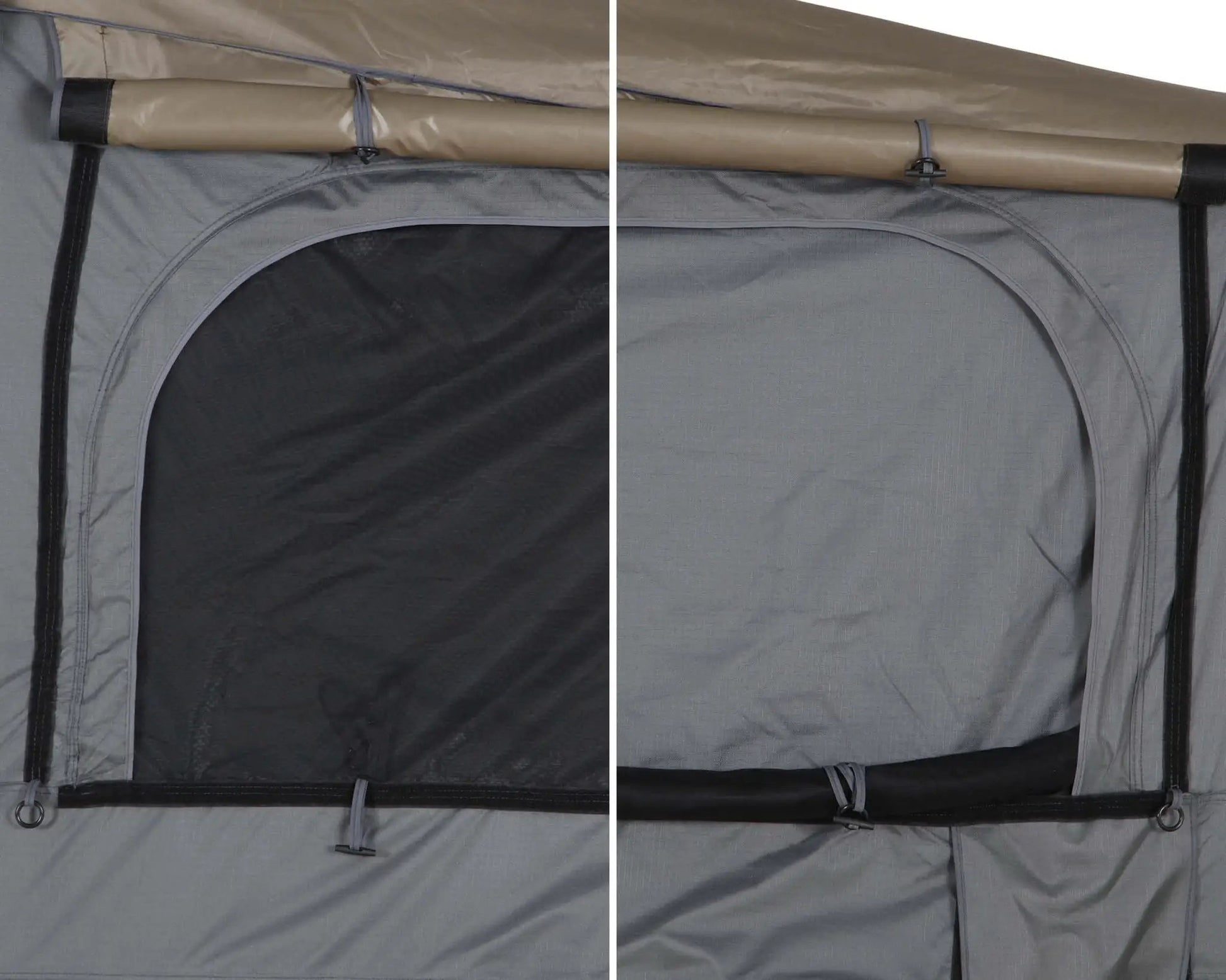 OVS HD Bushveld 4 - Cantilever Hard Shell Roof Top Tent4 Person, Grey Body & Green Rainfly by OVS