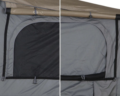 OVS HD Bushveld 4 - Cantilever Hard Shell Roof Top Tent4 Person, Grey Body & Green Rainfly by OVS