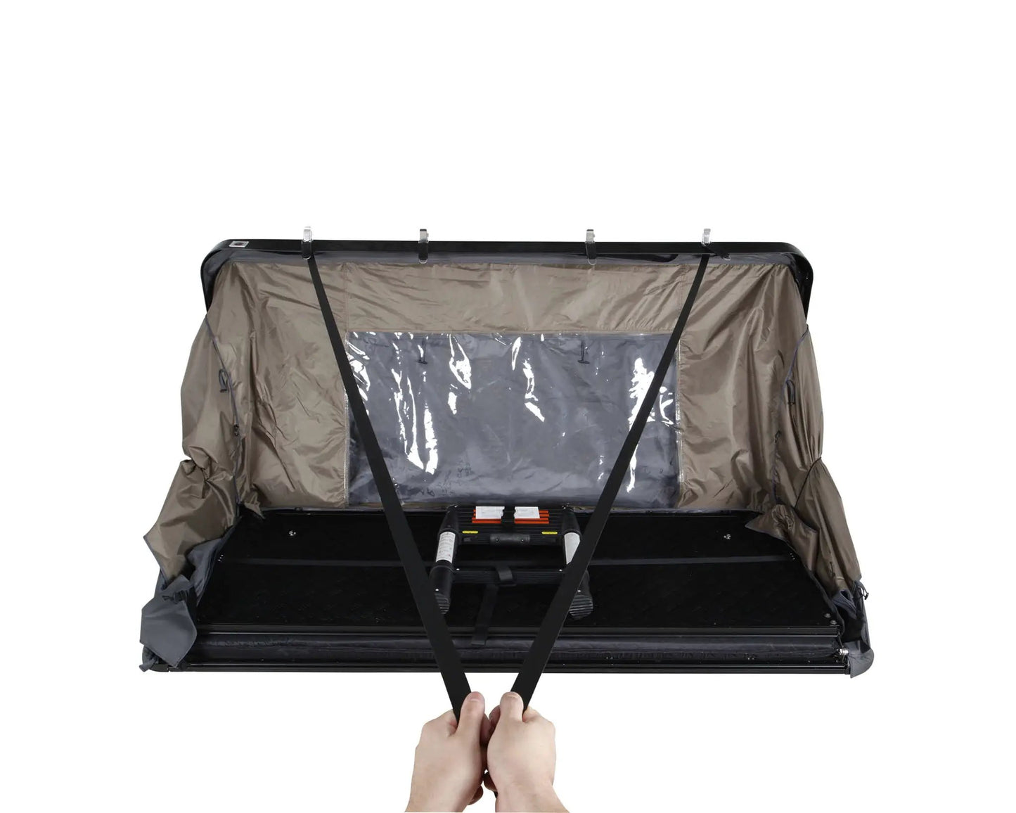 OVS HD Bushveld 4 - Cantilever Hard Shell Roof Top Tent4 Person, Grey Body & Green Rainfly by OVS