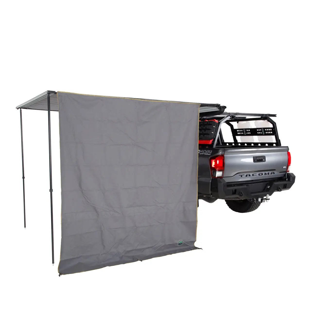 OVS HD Nomadic 2.0 - Awning Wall Front Section, 6.5' x 6.5', Grey Body, Green Trim W/Storage Bag by OVS