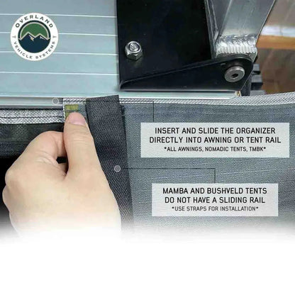 OVS HD Nomadic - Awning Organizer, Universal, Grey Body, Green Trim W/Storage Bag by OVS