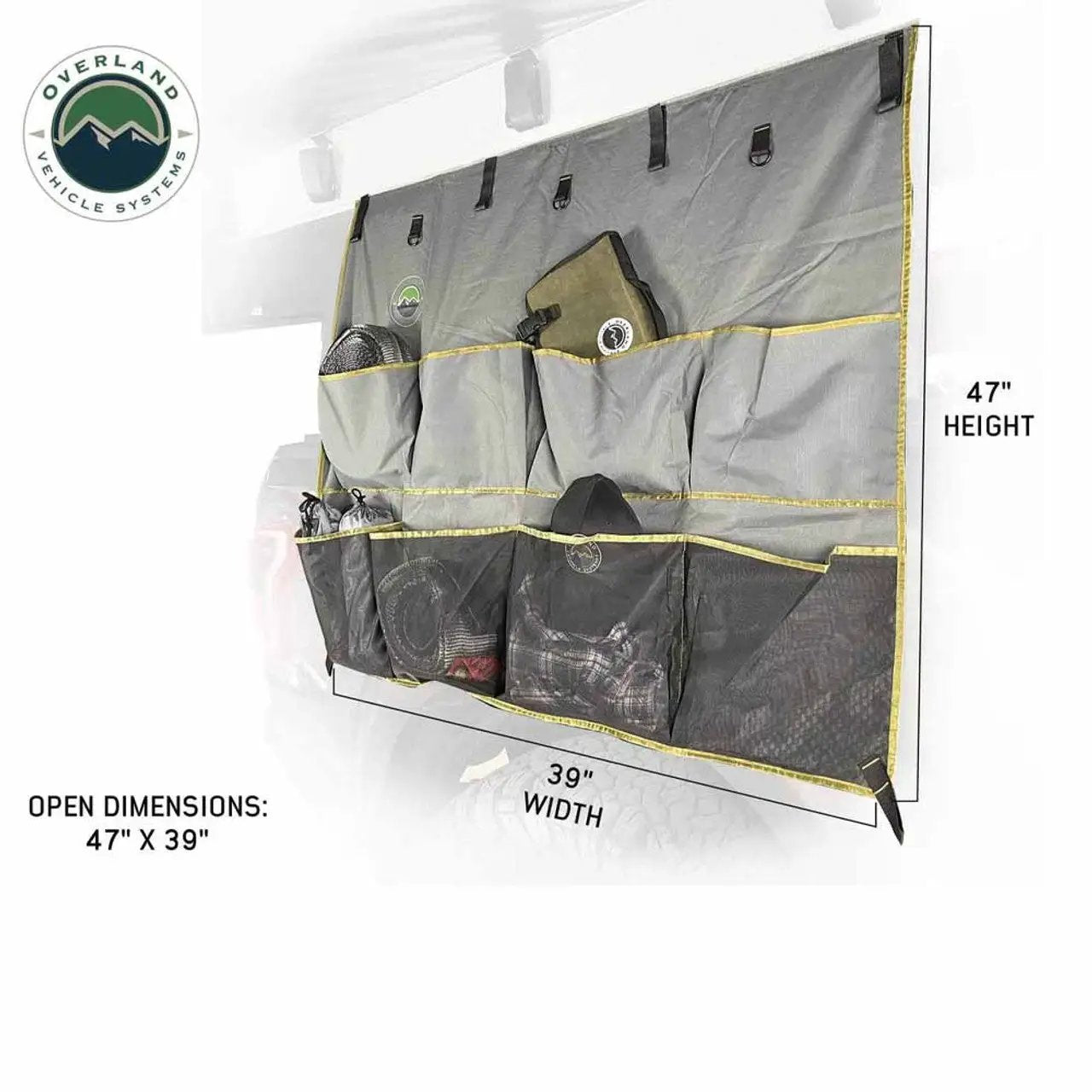 OVS HD Nomadic - Awning Organizer, Universal, Grey Body, Green Trim W/Storage Bag by OVS