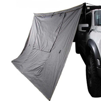 OVS HD Nomadic 270 - Awning Wall 1 W/Door & Window, Passenger Side, Grey Body, Green Trim W/Storage Bag by OVS