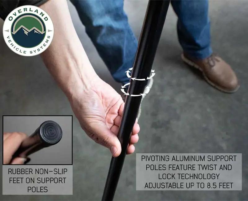 OVS HD Nomadic 180 - Awning Poles, 3.0 Meter 4 Piece Kit by OVS