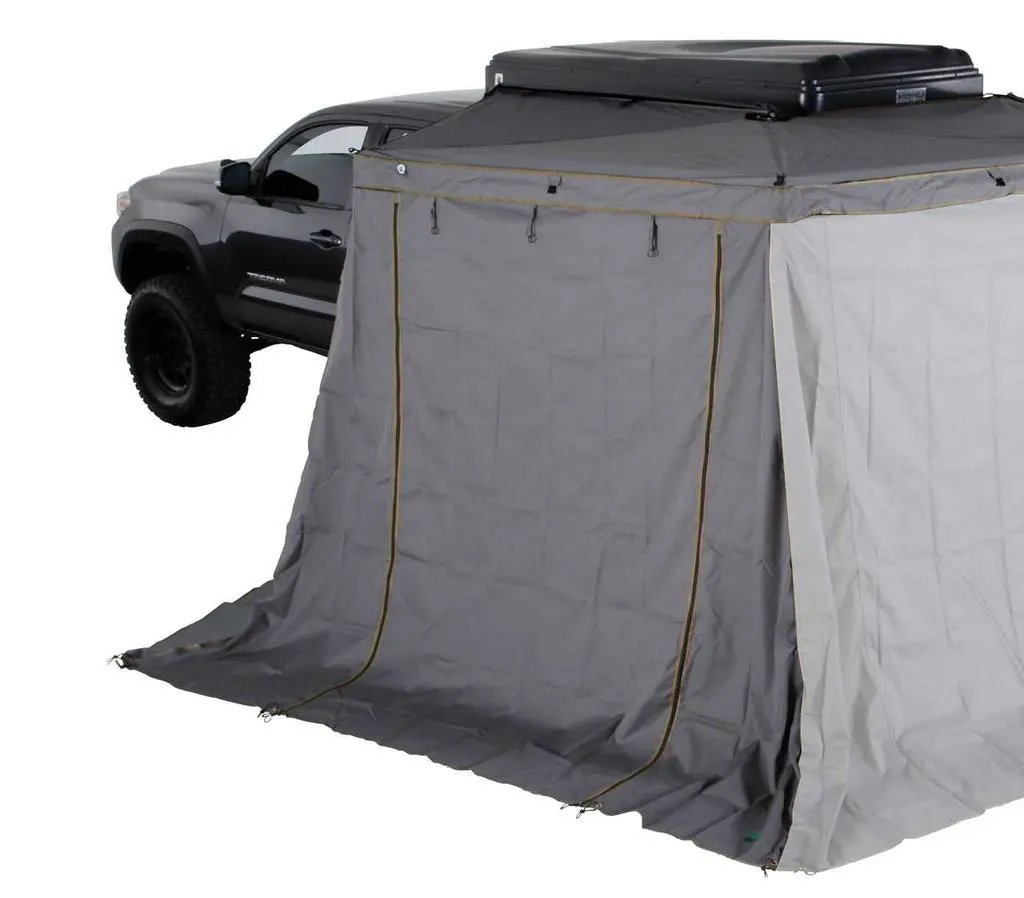 OVS HD Nomadic 270 LTE - Awning Wall 1, Driver Side, Grey Body, Green Trim W/Storage Bag by OVS