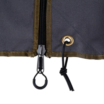 OVS HD Nomadic 270 LTE - Awning Wall 2, Driver Side, Grey Body, Green Trim W/Storage Bag by OVS