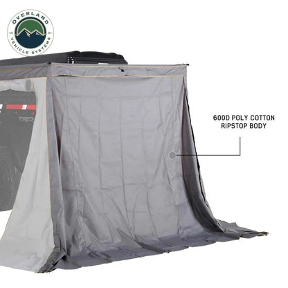 OVS HD Nomadic 270 LTE - Awning Wall 2, Driver Side, Grey Body, Green Trim W/Storage Bag by OVS