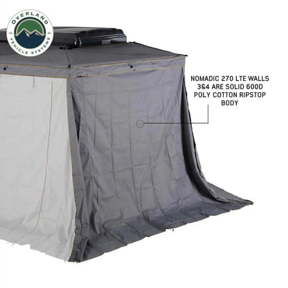 OVS HD Nomadic 270 LTE - Awning Wall 2, Driver Side, Grey Body, Green Trim W/Storage Bag by OVS