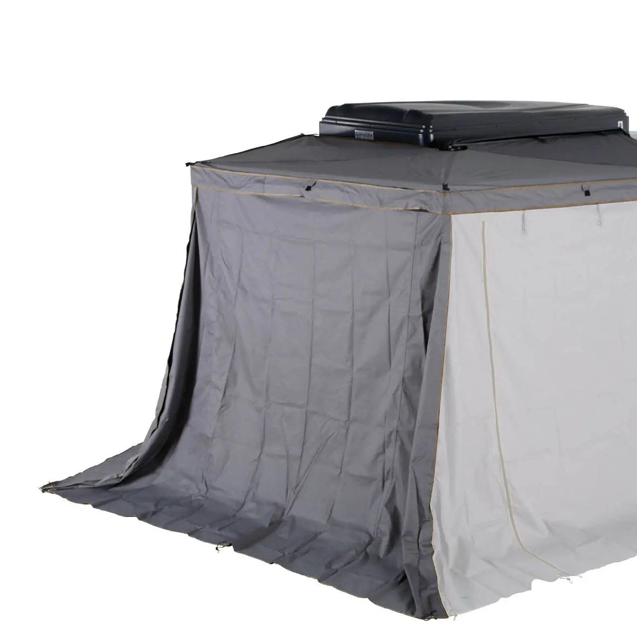OVS HD Nomadic 270 LTE - Awning Wall 2, Passenger Side, Grey Body, Green Trim W/Storage Bag by OVS