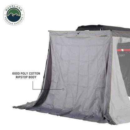 OVS HD Nomadic 270 LTE - Awning Wall 2, Passenger Side, Grey Body, Green Trim W/Storage Bag by OVS