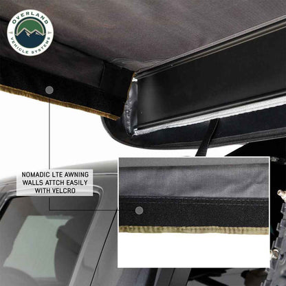 OVS HD Nomadic 270 LTE - Awning Wall 2, Passenger Side, Grey Body, Green Trim W/Storage Bag by OVS
