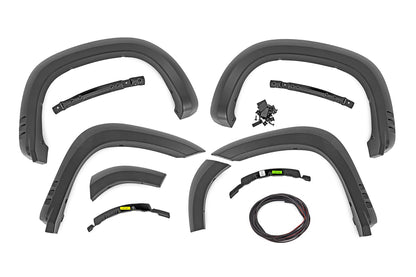 Rough Country Fender Flares | SF1 | G9K Satin Steel | Chevy Silverado 1500 2WD/4WD (19-26)