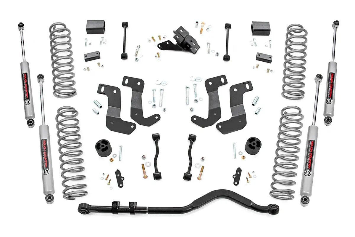 Rough Country 3.5 Inch Lift Kit | C/A Drop | 4-Door | EcoDiesel | Jeep Wrangler Unlimited (20-23) by Rough Country