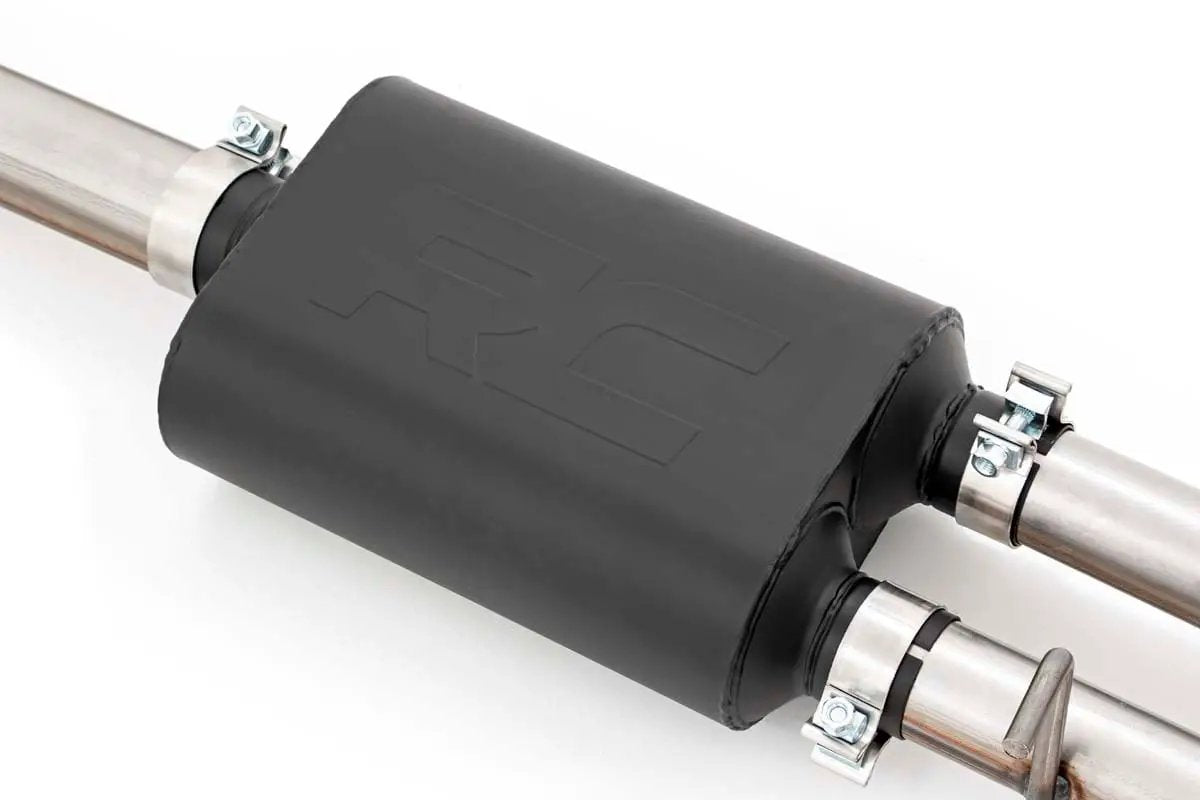 Rough Country Performance Exhuast | Stainless | Crew/Dbl | RR Exit | Chevy/GMC Sierra/Silverado 1500 (19-26) by Rough Country