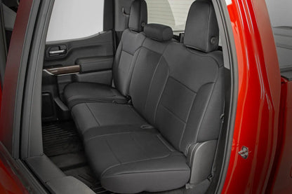 Rough Country Seat Covers | FR 40/40/20 & RR Arm Rest | Chevy/GMC Sierra 1500 (19-26)/Silverado 1500 (19-26) by Rough Country