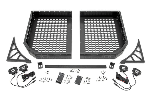 Bandeja de Carga | Pares de LED Duales de 2" Negros | Montaje Empotrado | Polaris Ranger XP 1000