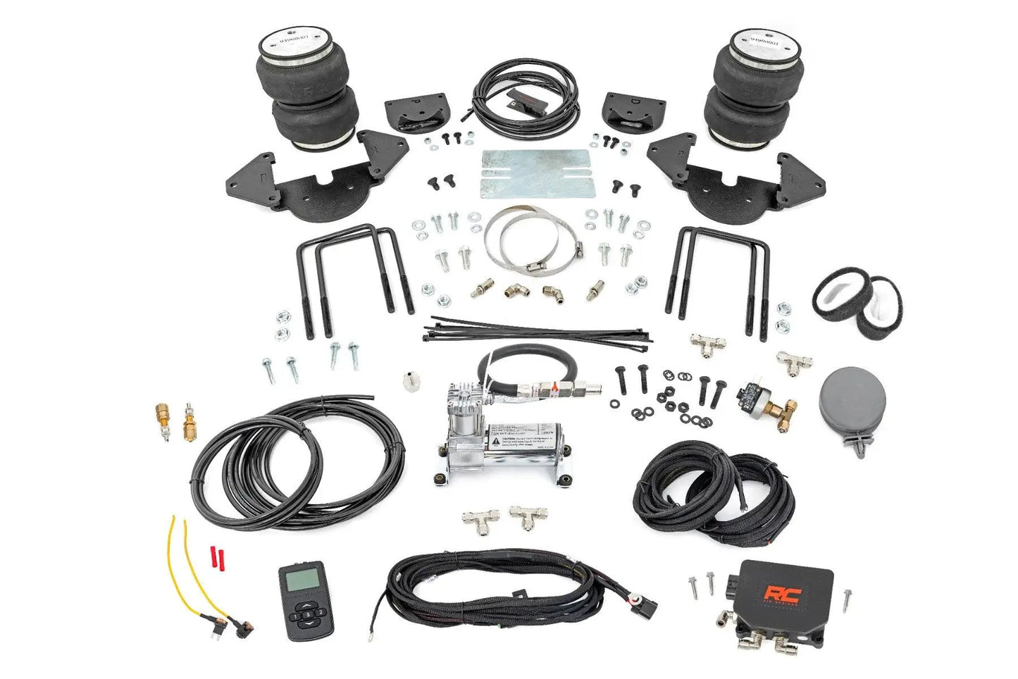 Rough Country Air Spring Kit w/compressor | Stock Height | Wireless Controller | Chevy/GMC 1500 (19-25 by Rough Country