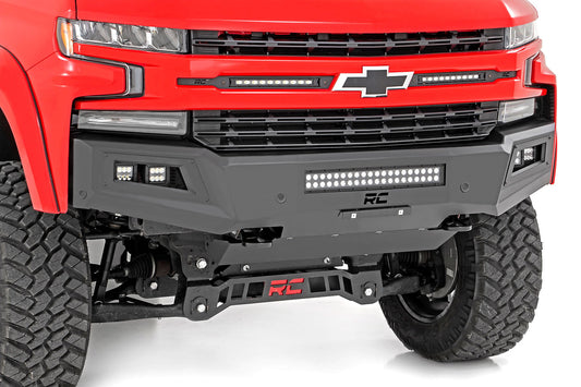 Parachoques delantero de alto despeje | Luces LED y placa protectora | Chevy Silverado 1500 (19-22)