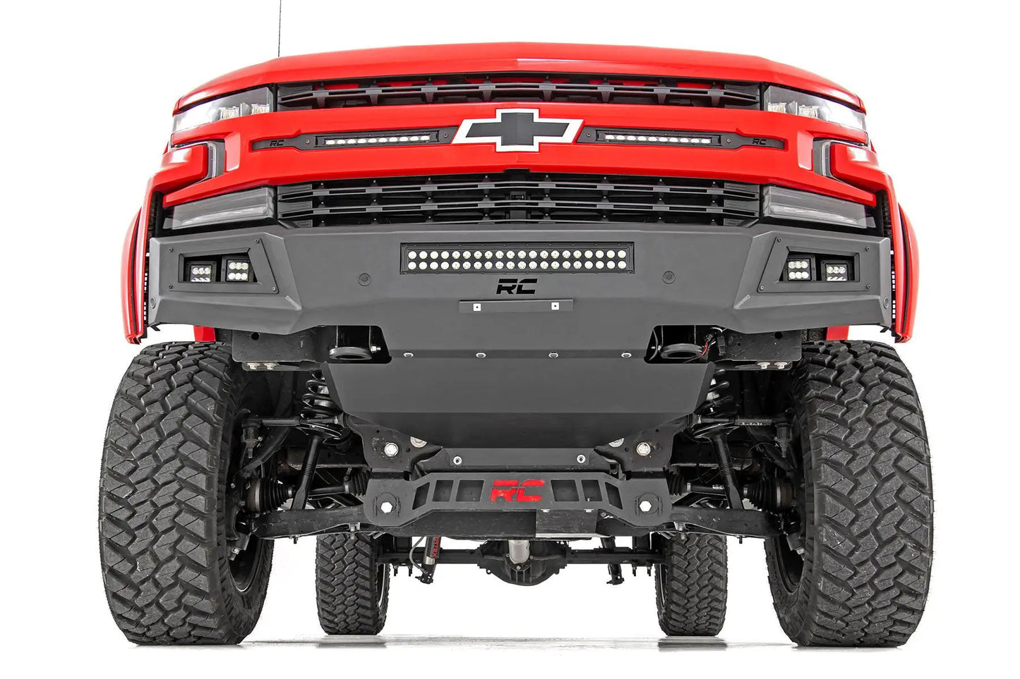 Rough Country High Clearance Front Bumper | LED Lights & Skid Plate | Chevy Silverado 1500 (19-22) by Rough Country