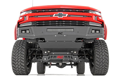 Rough Country High Clearance Front Bumper | LED Lights & Skid Plate | Chevy Silverado 1500 (19-22) by Rough Country