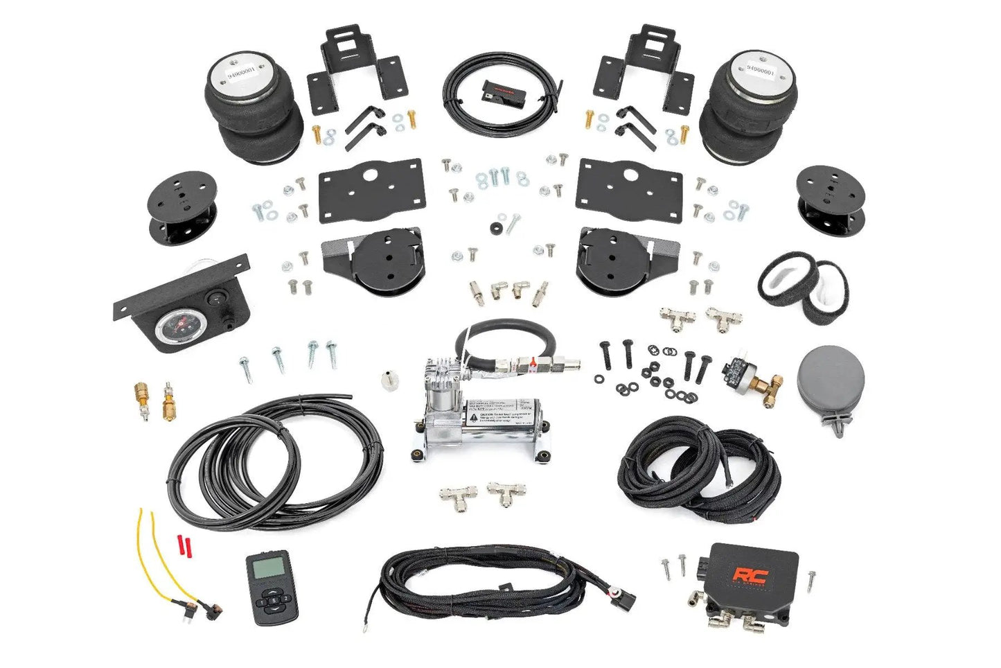 Rough Country Air Spring Kit w/compressor | Wireless Controller | 4 Inch Lift Kit | Ram 1500 (19-26) by Rough Country