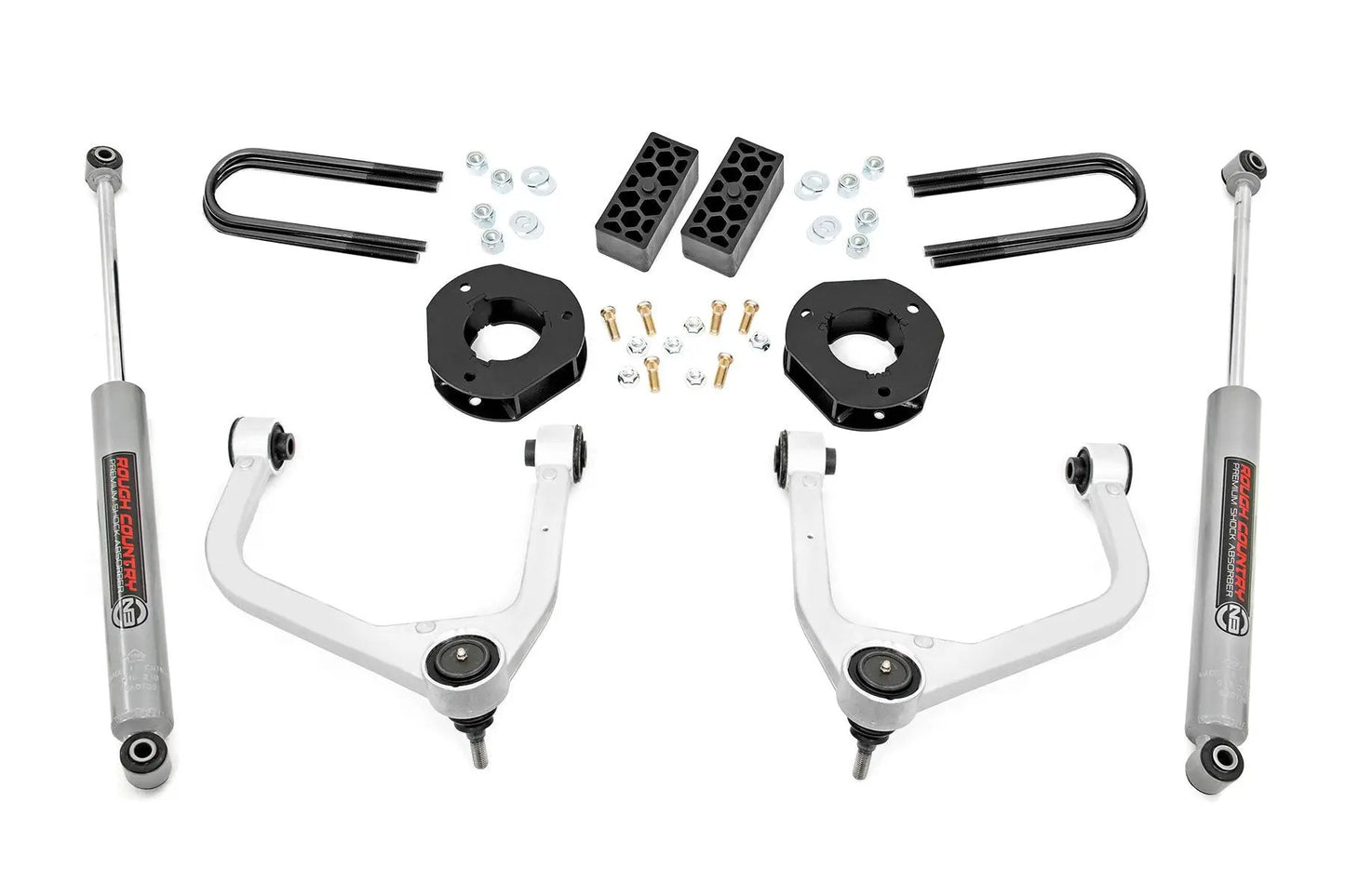 Rough Country 3.5 Inch Lift Kit | Rear Mono Leaf | Chevy Silverado 1500 2WD/4WD (2022-2024) by Rough Country