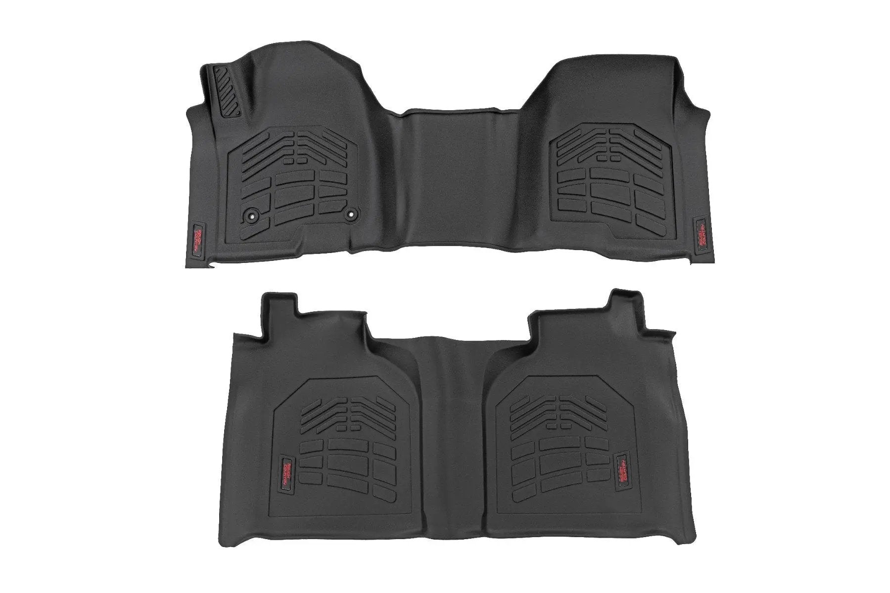 Rough Country Sure-Fit Floor Mats | FR & RR | FR Over Hump | Crew | Chevy/GMC 1500/2500HD/3500HD (19-26) by Rough Country