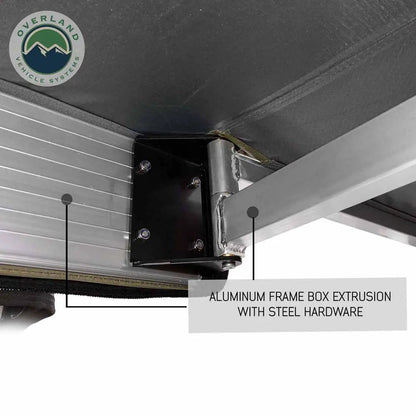 OVS HD Nomadic 270 - Awning, Passenger Side, Grey Body, Green Trim & Black Travel Cover by OVS