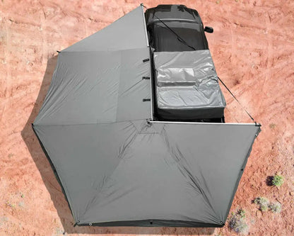 OVS HD Nomadic 270 - Awning, Wall 1, 2 & 3, Driver Side, Grey Body, Green Trim & Black Travel Cover by OVS