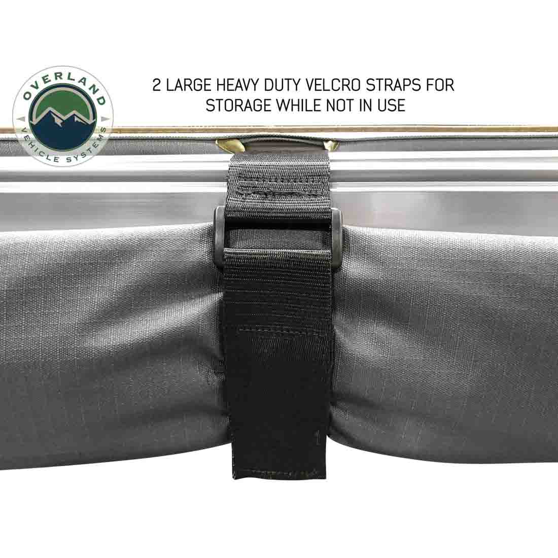 OVS HD Nomadic 270 - Awning, Wall 1, 2 & 3, Passenger Side, Grey Body, Green Trim & Black Travel Cover by OVS