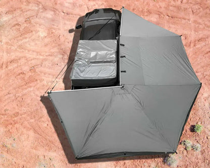 OVS HD Nomadic 270 - Awning, Wall 1, 2 & 3, Passenger Side, Grey Body, Green Trim & Black Travel Cover by OVS