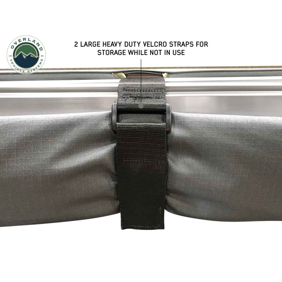 OVS HD Nomadic 270 LT - Awning, Driver Side, Grey Body, Green Trim W/Black Travel Bag by OVS
