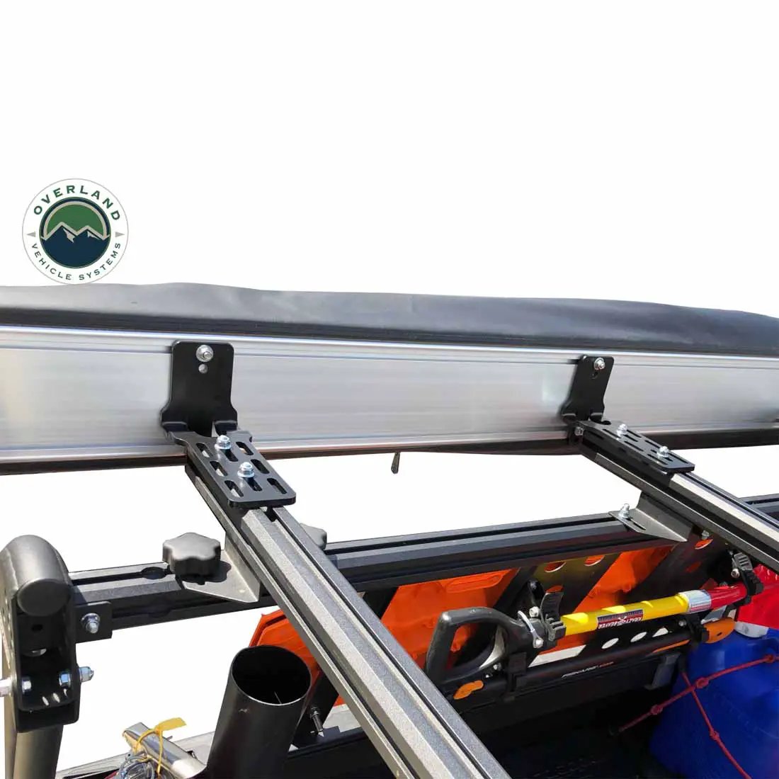 OVS HD Nomadic 270 LT - Awning, Driver Side, Grey Body, Green Trim W/Black Travel Bag by OVS