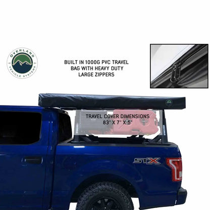 OVS HD Nomadic 270 LT - Awning, Driver Side, Grey Body, Green Trim W/Black Travel Bag by OVS