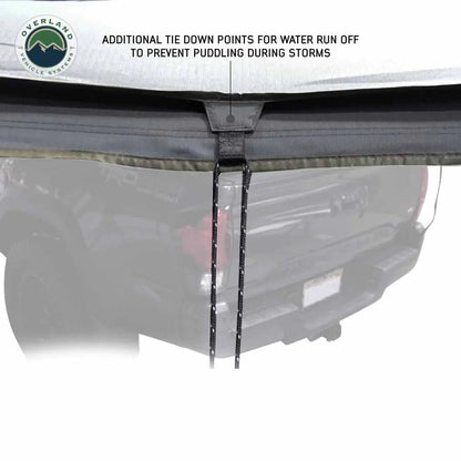 OVS HD Nomadic 270 LT - Awning, Driver Side, Grey Body, Green Trim W/Black Travel Bag by OVS