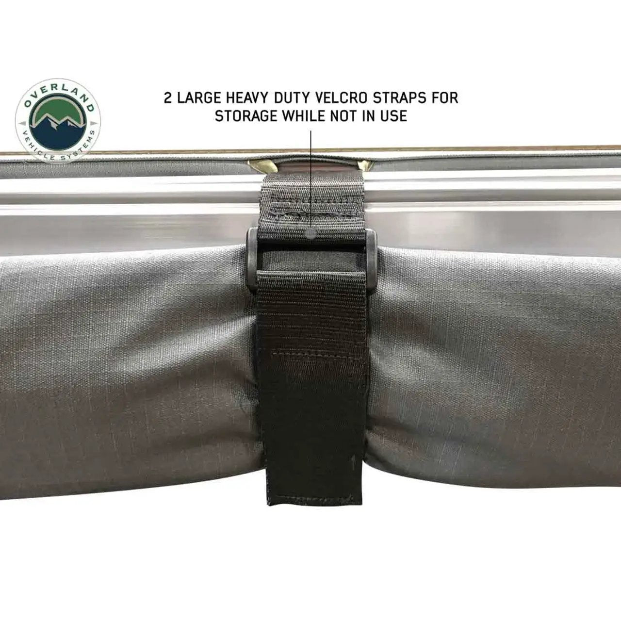 OVS HD Nomadic 270 LT - Awning, Passenger Side, Grey Body, Green Trim W/Black Travel Bag by OVS
