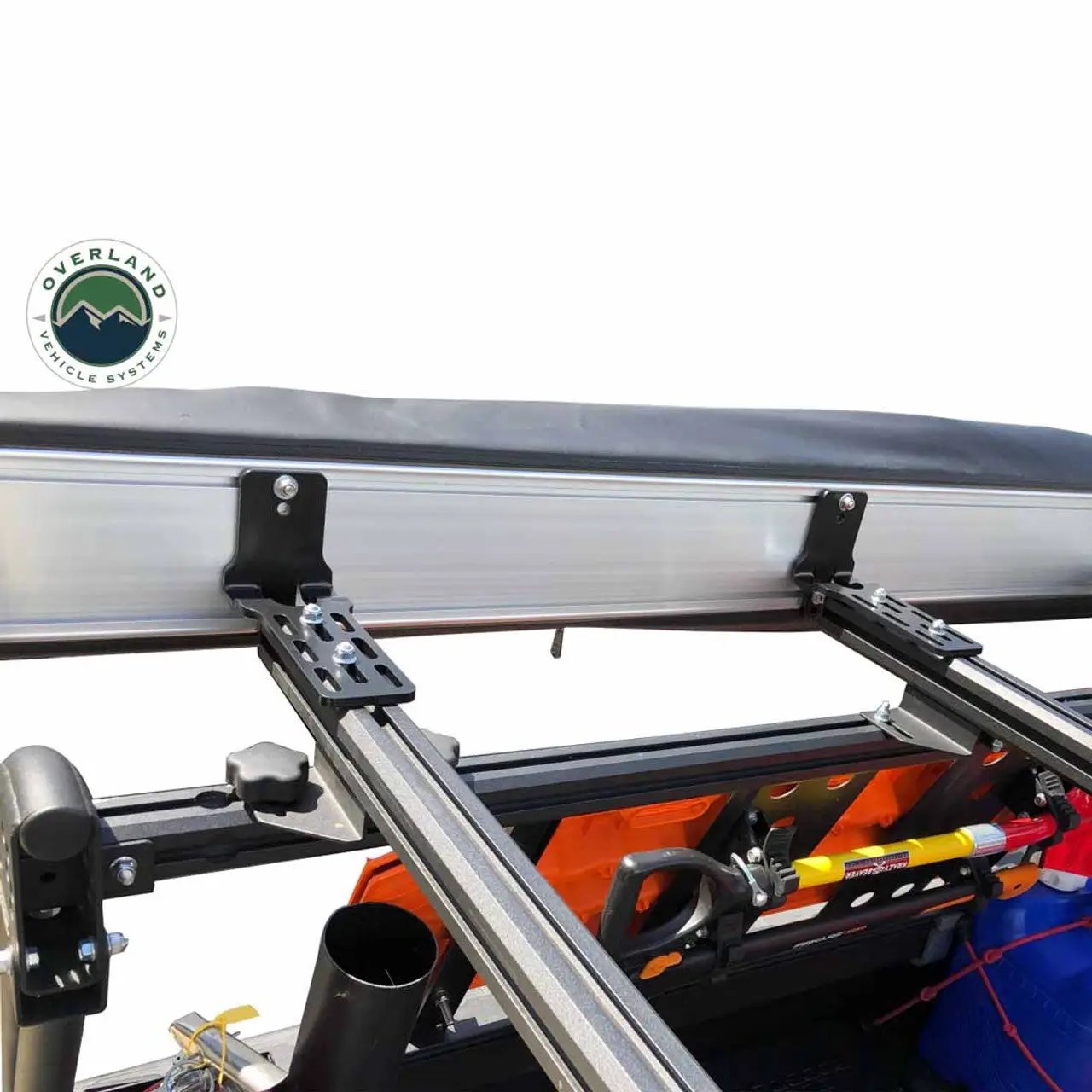 OVS HD Nomadic 270 LT - Awning, Passenger Side, Grey Body, Green Trim W/Black Travel Bag by OVS