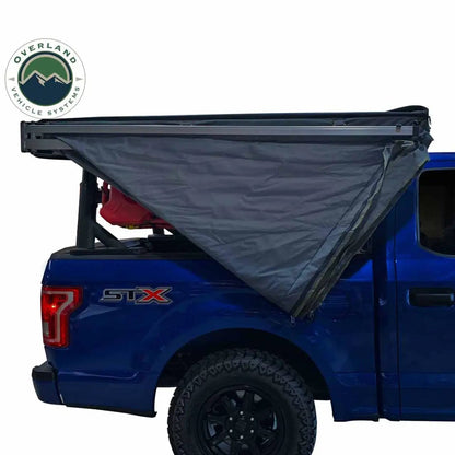 OVS HD Nomadic 270 LT - Awning, Passenger Side, Grey Body, Green Trim W/Black Travel Bag by OVS