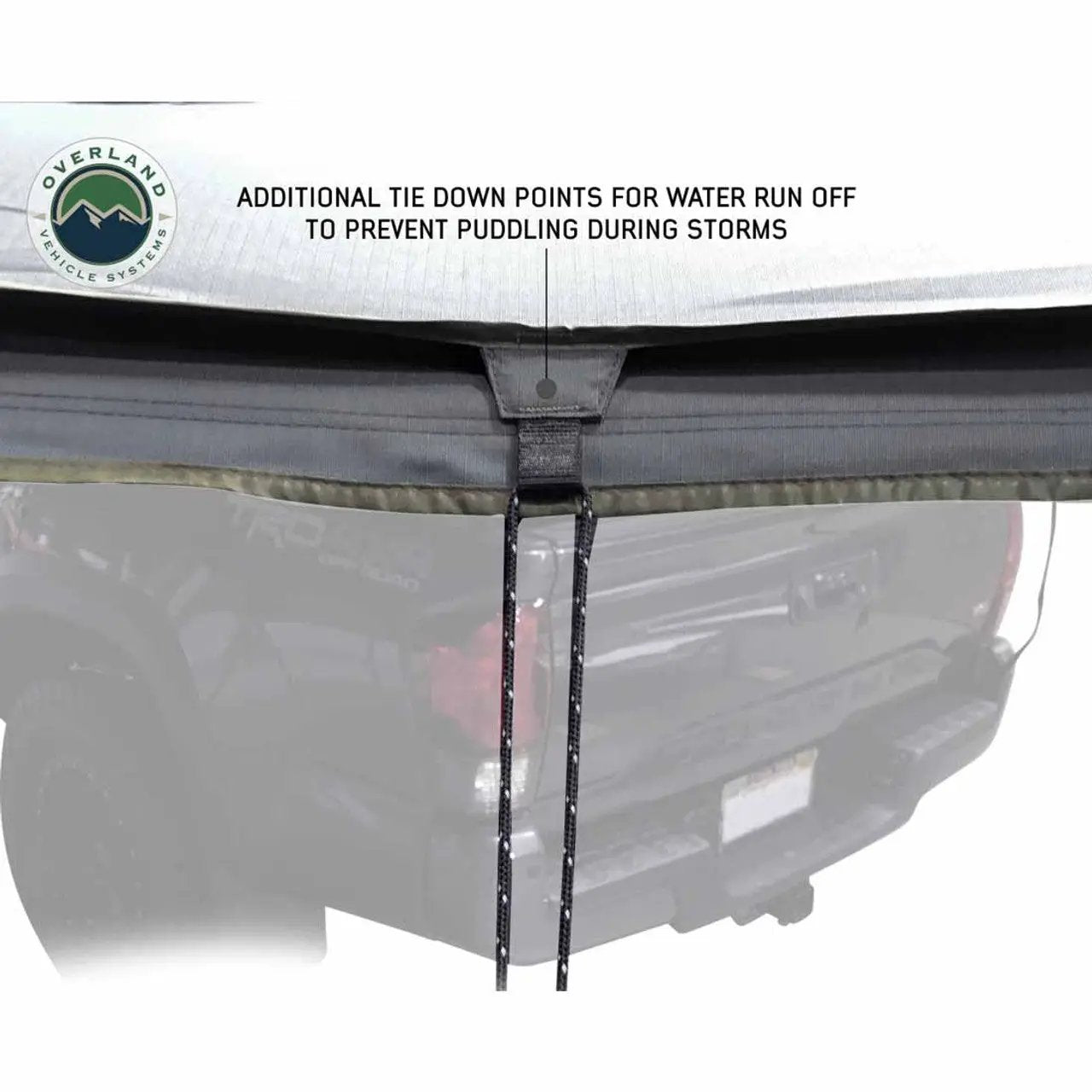 OVS HD Nomadic 270 LT - Awning, Passenger Side, Grey Body, Green Trim W/Black Travel Bag by OVS