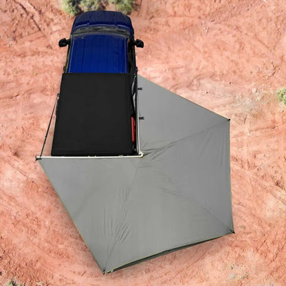 OVS HD Nomadic 270 LT - Awning, Passenger Side, Grey Body, Green Trim W/Black Travel Bag by OVS