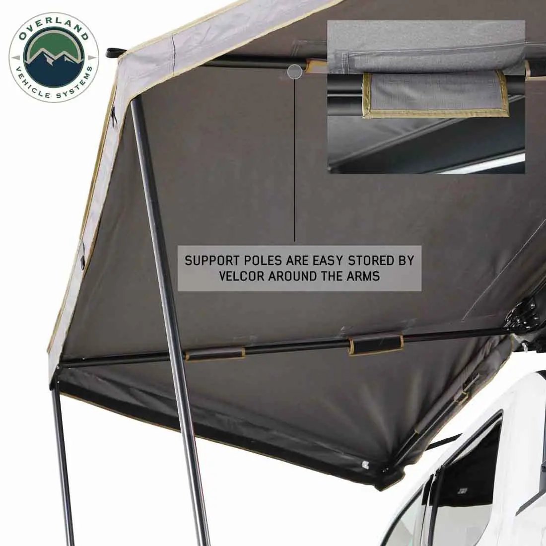 OVS HD Nomadic 180 LTE - Awning, Grey Body, Green Trim & Black Travel Cover by OVS