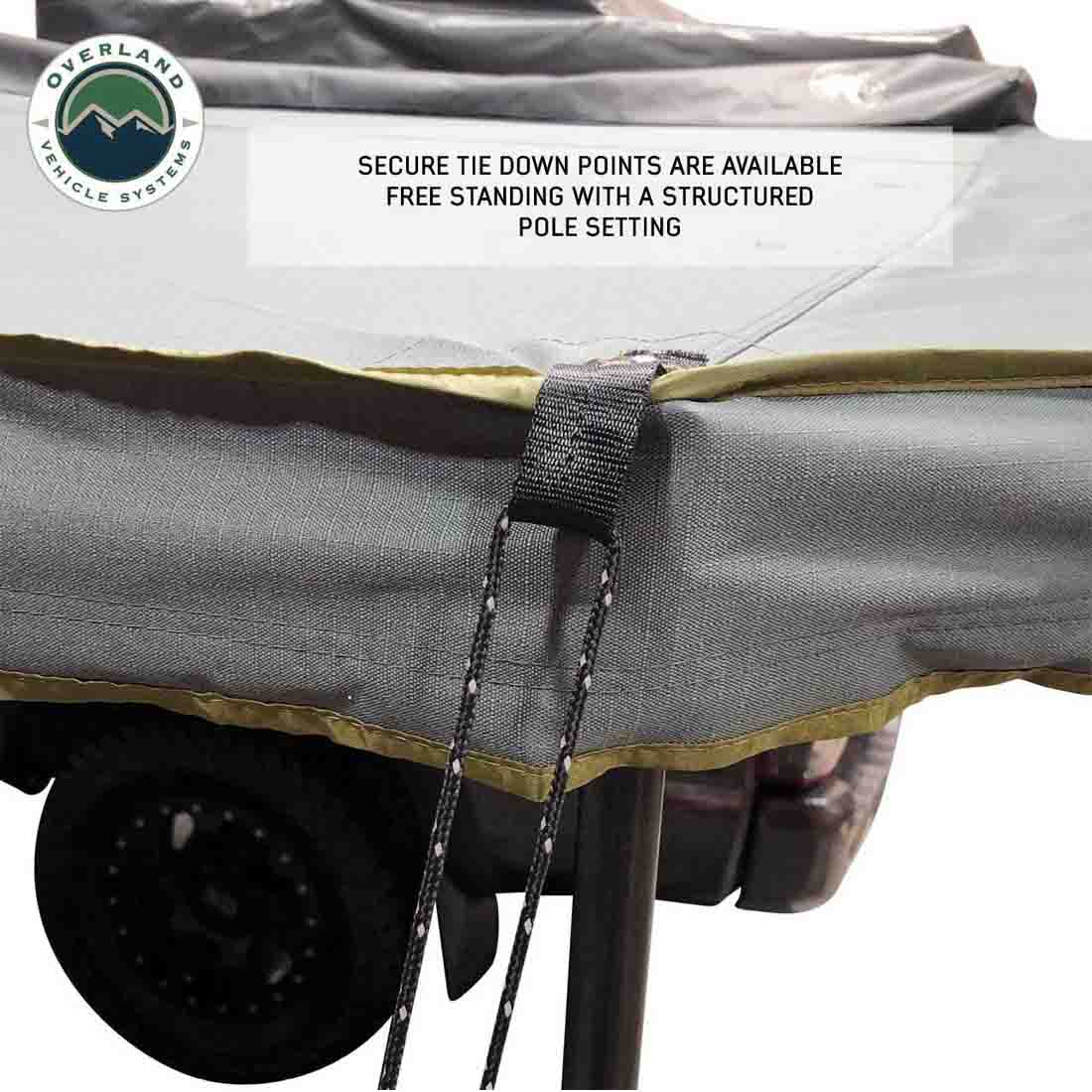 OVS HD Nomadic 180 LTE - Awning, Grey Body, Green Trim & Black Travel Cover by OVS