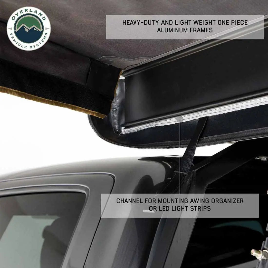 OVS HD Nomadic 180 LTE - Awning, Grey Body, Green Trim & Black Travel Cover by OVS