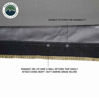 OVS HD Nomadic 180 LTE - Awning, Grey Body, Green Trim & Black Travel Cover by OVS
