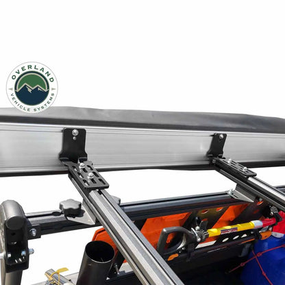 OVS HD Nomadic 180 - Awning, Wall Kit, Universal, Grey Body, Green Trim W/Black Travel Cover by OVS