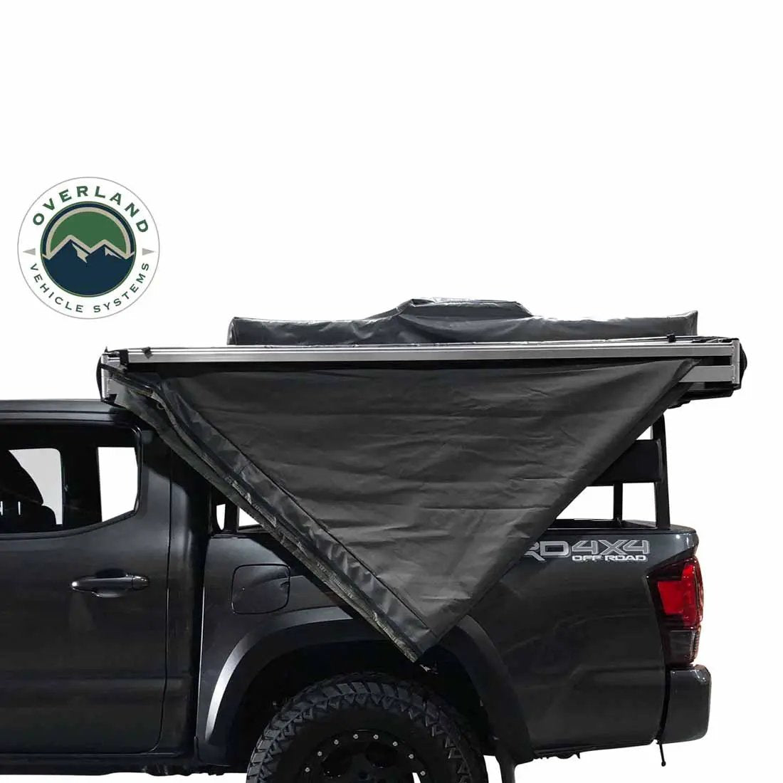 OVS HD Nomadic 180 - Awning, Wall Kit, Universal, Grey Body, Green Trim W/Black Travel Cover by OVS