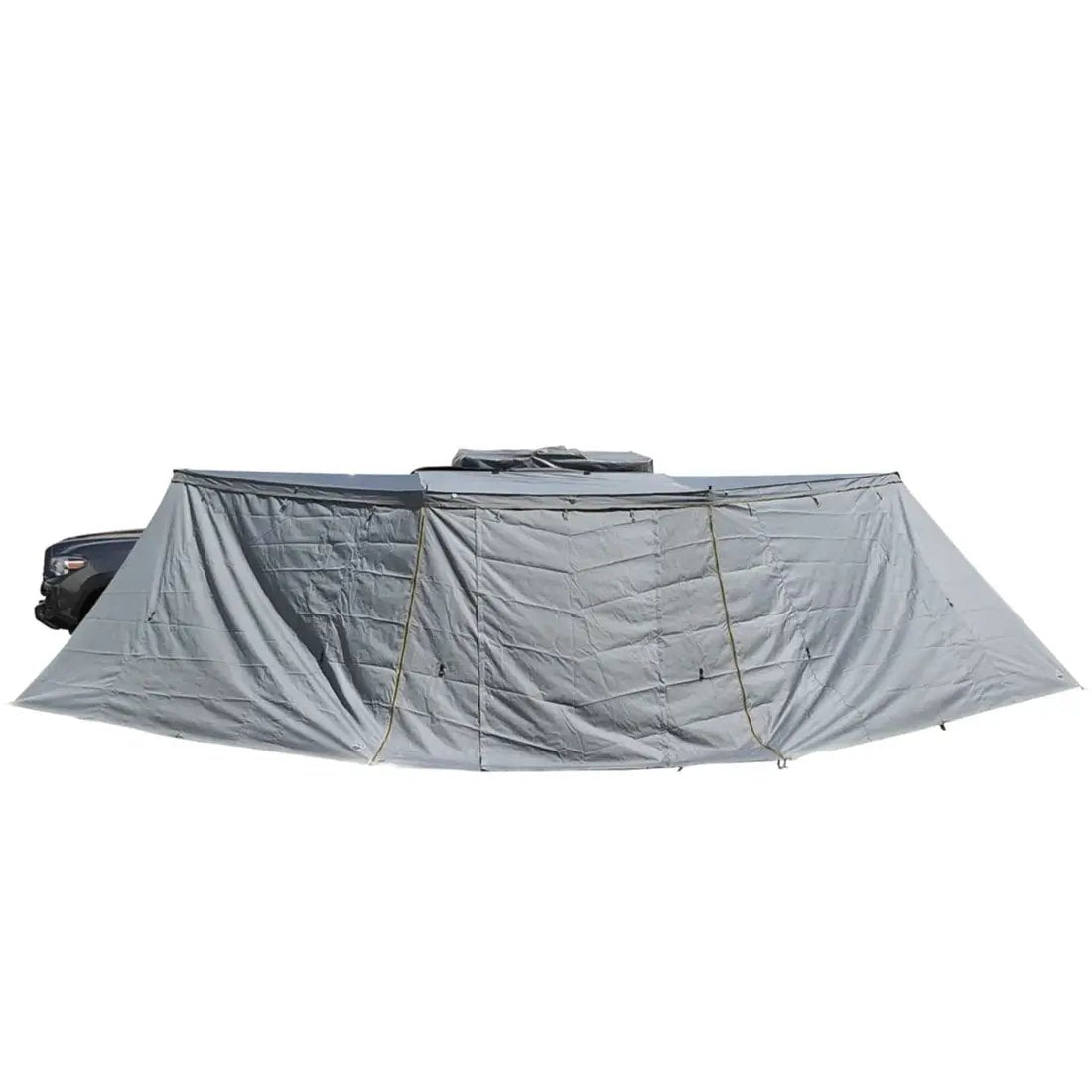 OVS HD Nomadic 180 - Awning, Wall Kit, Universal, Grey Body, Green Trim W/Black Travel Cover by OVS