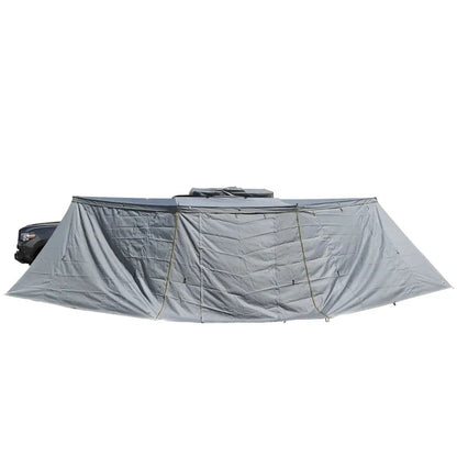 OVS HD Nomadic 180 - Awning, Wall Kit, Universal, Grey Body, Green Trim W/Black Travel Cover by OVS